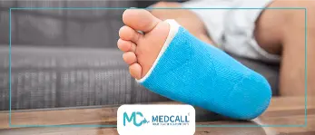 العلاج الطبيعي لمشط القدم بعد الجبس